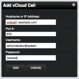 Add vCloud Cell