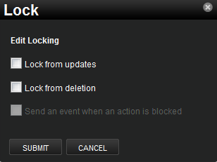 Edit (Configuration) Lock Dialog