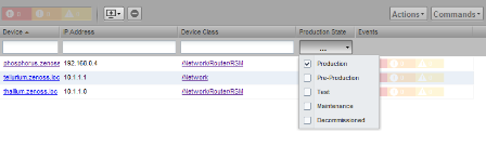 Select Production State (Multiple Devices)