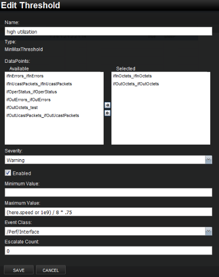 Edit Threshold