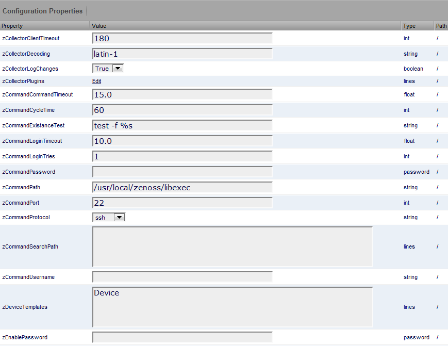 Defined Device Configuration Properties - Root Level