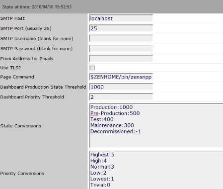 SMTP Settings